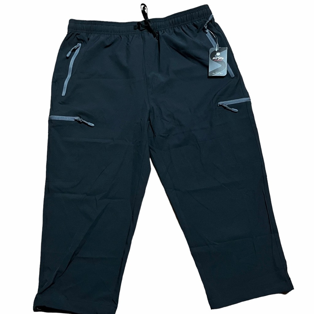 Fitstu Black Athletic Cargo Capris